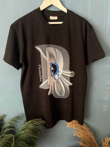 CD "Logo Print" T-Shirt styled in Black for Spring&Summer 2024