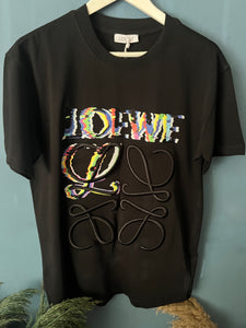Loewe "Logo Embroidered" T-Shirt  styled in Black for Spring&Summer 2024 Collection