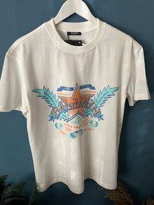 Balmain "Logo Printed" T-Shirt styled in White for Spring/Summer 2024