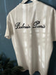 Balmain "Signature Logo Embroidered" T-Shirt styled in White for Spring/Summer 2024