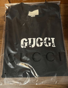 Gucci x Balenciaga " Logo Printed" T-Shirt styled in Black for Spring&Summer 2024