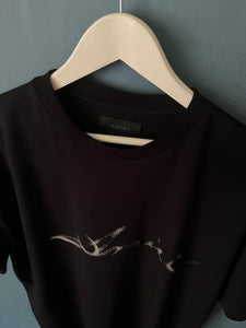 AMIRI " Smoke rhinestone-embellished " Cotton T-shirt Styled in Black for Spring&Summer 2024