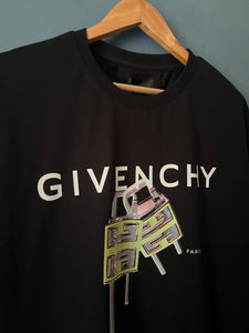Gvnchy " Graphic Logo" Printed T-Shirt with styled in Black for Spring&Summer 2024 Collection