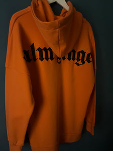 Palm Angels "Logo" Hooded Sweatshirt styled in Orange for Fall&Winter 2024