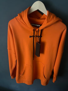 Palm Angels "Logo" Hooded Sweatshirt styled in Orange for Fall&Winter 2024