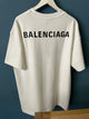 Blncg "Logo" Printed T-Shirt styled in Oversize cut in White Spring&Summer 2024