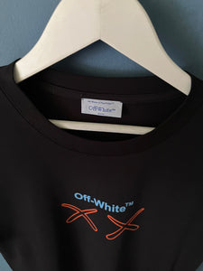 Off White x Kaws "Logo"  T-Shirt styled in Black for Spring&Summer 2024