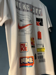 Off White x Nike "Label"  T-Shirt styled in White for Spring&Summer 2024