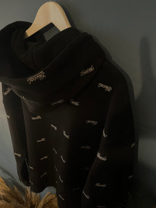 Gcc " Monogram " Hoodie styled in Black for Fall&Winter 2025