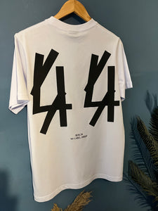 44 LABEL " Logo Printed & Embroidered" Cotton T-shirt Styled in White for Fall&Winter 2025