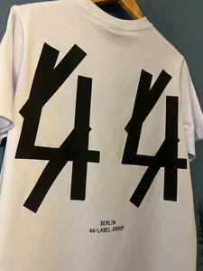 44 LABEL " Logo Printed & Embroidered" Cotton T-shirt Styled in White for Fall&Winter 2025