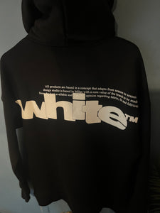 Off White " Logo Printed " Hooded Sweatshirt styled in Black for Fall&Winter 2025