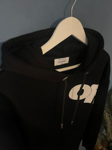 Off White " Logo Printed " Hooded Sweatshirt styled in Black for Fall&Winter 2025