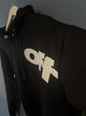 Off White " Logo Printed " Hooded Sweatshirt styled in Black for Fall&Winter 2025