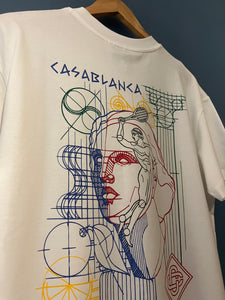 Casablanca " Face Figure " Logo'd T-Shirt styled in White for Fall&Winter 2025