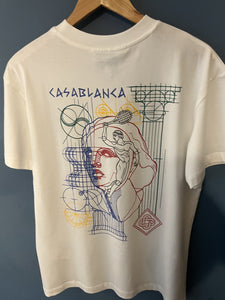 Casablanca " Face Figure " Logo'd T-Shirt styled in White for Fall&Winter 2025