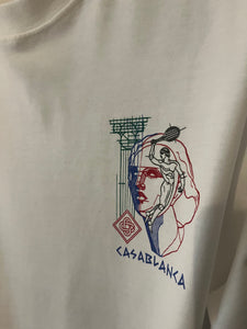 Casablanca " Face Figure " Logo'd T-Shirt styled in White for Fall&Winter 2025