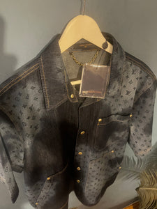 LV " Logogram " Denim Shirt styled for Fall&Winter 2025