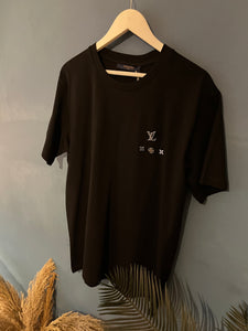 LV " ICON Embroidered " T-Shirt styled in Black for Fall&Winter 2025