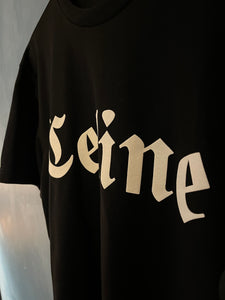 Celine " Chest Print " T-shirt styled in Black for Fall&Winter 2025