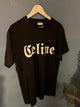 Celine " Chest Print " T-shirt styled in Black for Fall&Winter 2025