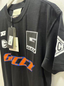 Gucci " Logo Printed " T-Shirt styled in Black Spring&Summer 2025