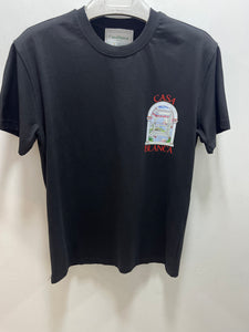 Casablanca " Logo'd " T-Shirt styled in Black for Spring&Summer 2025