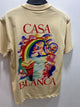 Casablanca " Logo'd " T-Shirt styled in Cream for Spring&Summer 2025