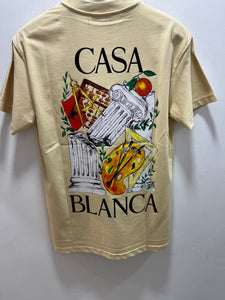 Casablanca " Logo Print" T-Shirt styled in Cream for Spring&Summer 2025