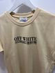 Off White "Logo Printed" T-Shirt styled in Beige for Spring&Summer 2025