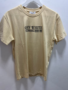 Off White "Logo Printed" T-Shirt styled in Beige for Spring&Summer 2025