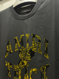 AMIRI "TRACK" Cotton T-shirt Styled in Gray for Spring&Summer 2025