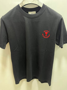 Ami " Logo Embroidered" Tee styled in Black for Spring&Summer 2025