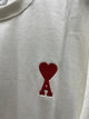 Ami " Logo Embroidered" Tee styled in White for Spring&Summer 2025
