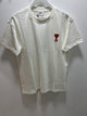 Ami " Logo Embroidered" Tee styled in White for Spring&Summer 2025