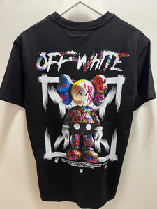 Off White "Kaws Print"  T-Shirt styled in Black for Spring&Summer 2025