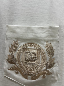 D&G "LOGO EMBROIDERED " T-Shirt styled in White for Spring&Summer 2025
