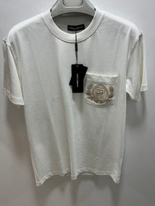 D&G "LOGO EMBROIDERED " T-Shirt styled in White for Spring&Summer 2025