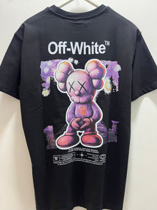 Off White "Kaws Printed" T-Shirt styled in Black for Spring&Summer 2025