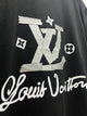 LV " Graphic Logo Printed "T-Shirt styled in Black for Spring&Summer 2025