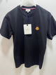 Mnclr "Logo Embroidered" T-Shirt styled in Black for Spring&Summer Collection of 2025