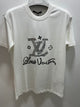 LV " Graphic Logo Printed "T-Shirt styled in White for Spring&Summer 2025