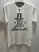 LV " Graphic Logo Printed "T-Shirt styled in White for Spring&Summer 2025