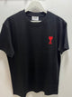 Ami " Logo Embroidered " Tee styled in Black for Spring&Summer 2025
