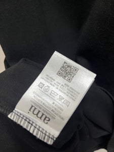 Ami " Logo Embroidered" Tee styled in Black for Spring&Summer 2025