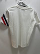 Mnclr "Logo Side Striped" T-Shirt styled in White for Spring&Summer Collection of 2025