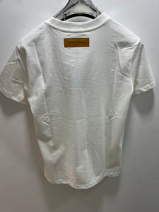 Mnclr "Logo Side Striped" T-Shirt styled in White for Spring&Summer Collection of 2025
