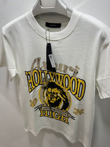 AMIRI " HOLLYWOOD Print" Cotton T-shirt Styled in White for Spring&Summer 2025