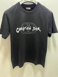 CD " Logo " Printed T-Shirt styled in Black for Spring&Summer 2025