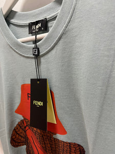 FND "TEDDY PRINT" T-Shirt styled in Blue for Spring&Summer 2025
